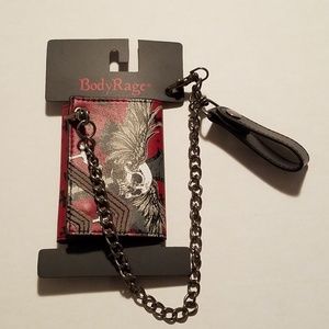 SPENCER'S BODYRAGE RED SKULL WALLET